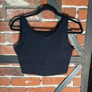 Black Sleeveless Crop Top